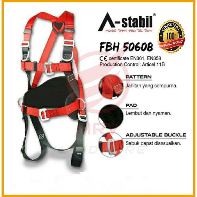 Full Body Harness ASTABIL 50608 Safety Belt Fall Protection Sabuk Peng