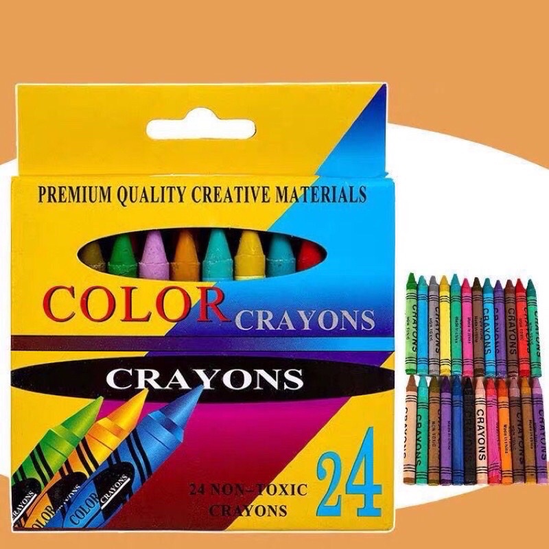 (SUN) CRAYON PENSIL WARNA ISI 24PCS 12PCS / COLOR CRAYONS 24 12 NON-TOXIC / PENSIL KRAYON GAMBAR 24 12 ART SET