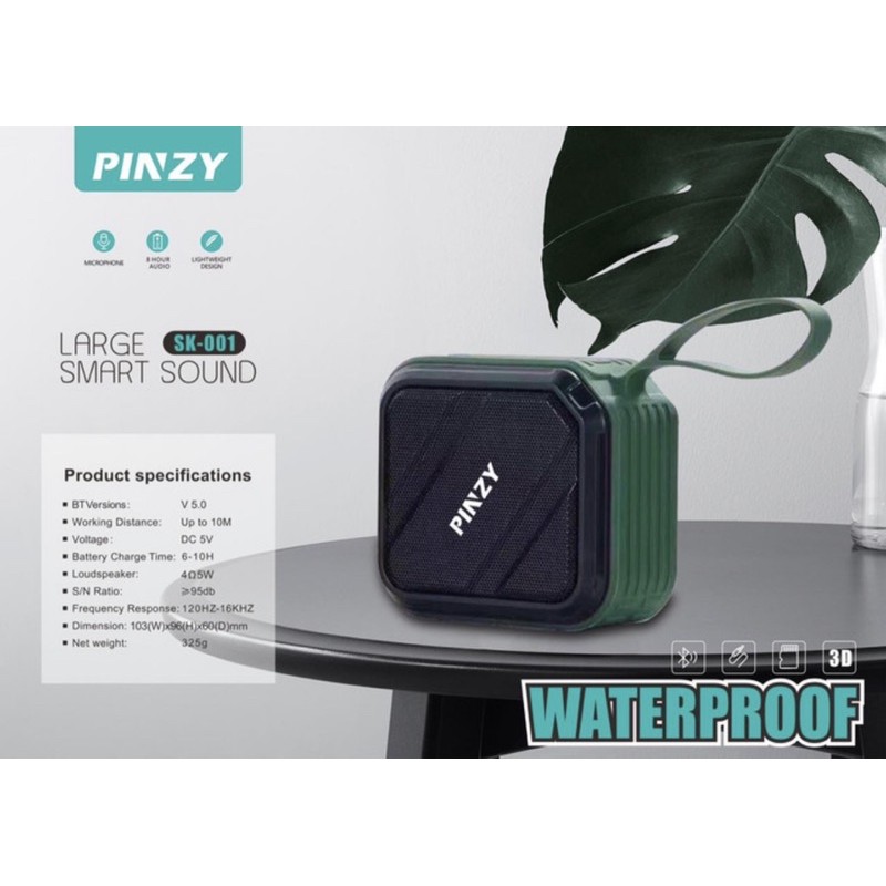 Speaker Mini Portable PINZY SK-001 Waterproof - Speaker SK-001