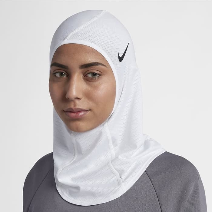 Vd610 Kerudung Olahraga Nike Pro Hijab Original (Plus Box) - Putih, L Cd504C
