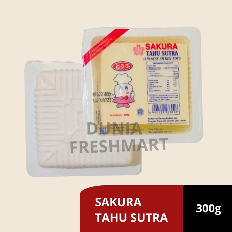 

SAKURA Tahu Sutra/Sakura Silken Tofu 300gram TAHU SUTRA TAHU AIR TAHU SAKURA TAHU KOTAK TAHU JEPANG SUTRA