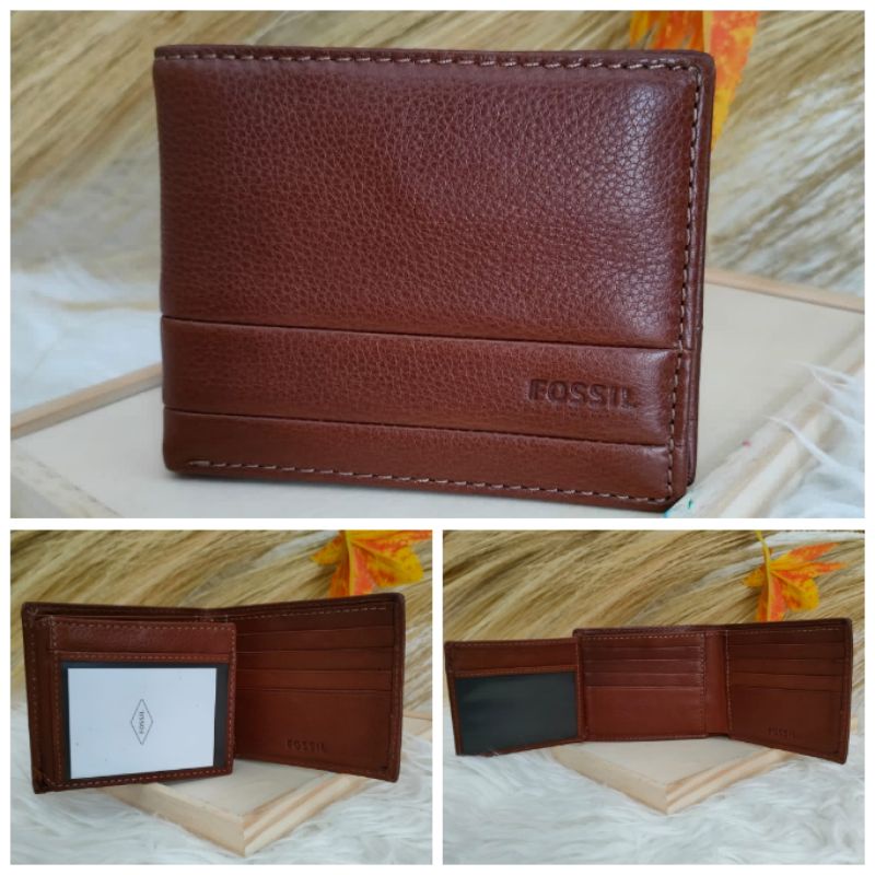Dompet Fossil Pria Lufkin Brown
