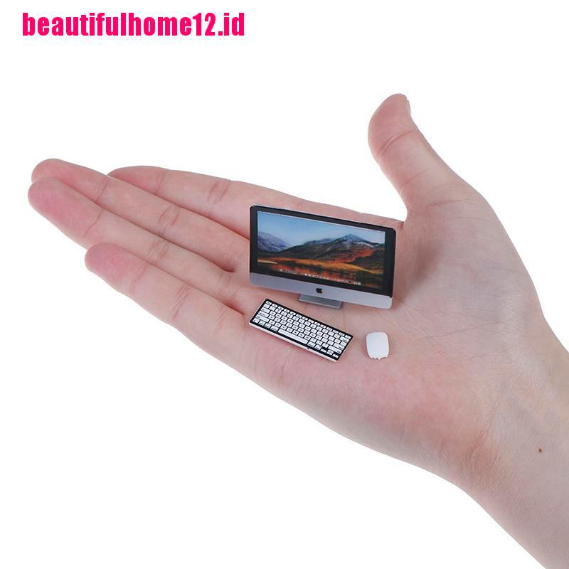 【beautifulhome12.id】1/12 Scale Ob 11 Mini Computer Sets Doll House Mini Accessories