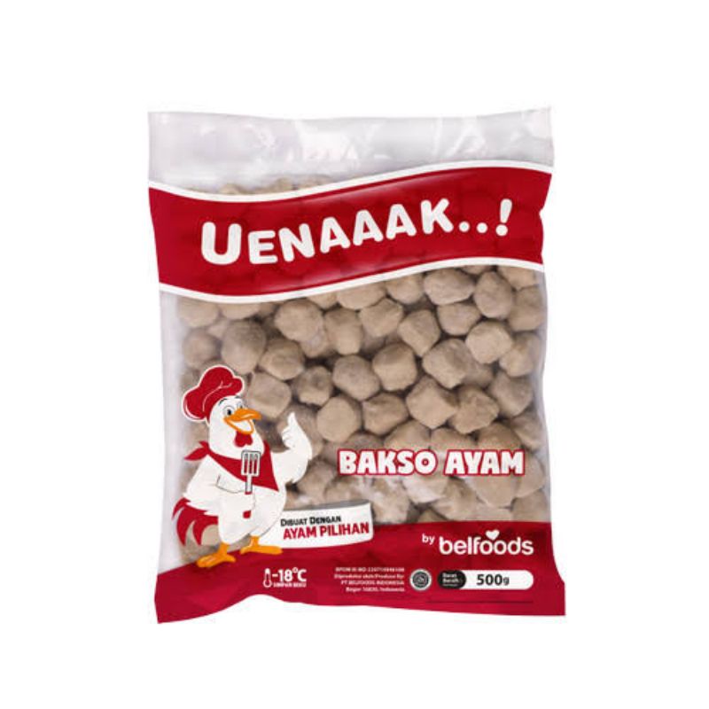

BASO AYAM BELFOODS UENAAAK ISI 100BUTIR BERAT 500GRAM