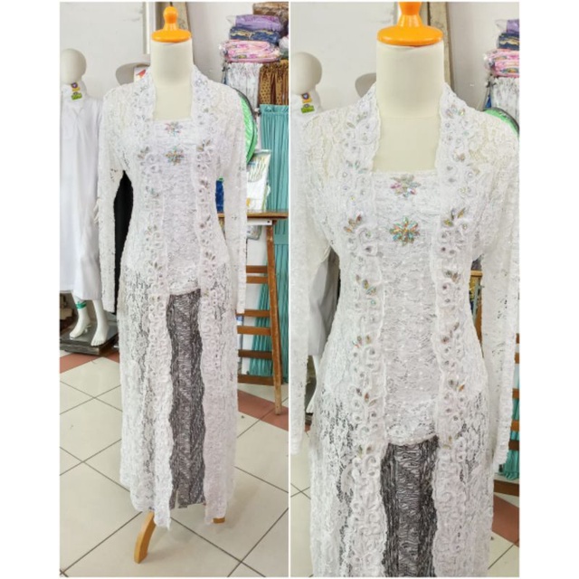 Kebaya pengantin akad kutu baru full payet