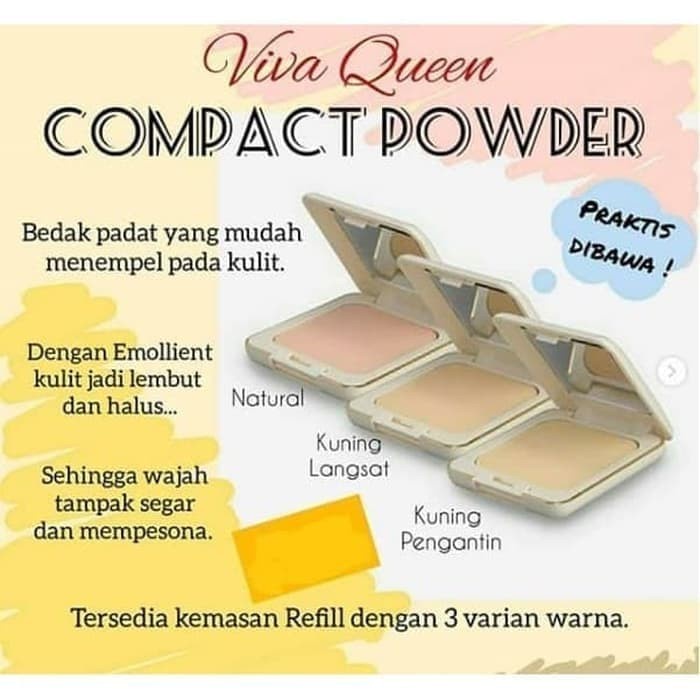 VIVA QUEEN COMPACT POWDER | REFILL VIVA QUEEN COMPACT POWDER BPOM - NATURAL