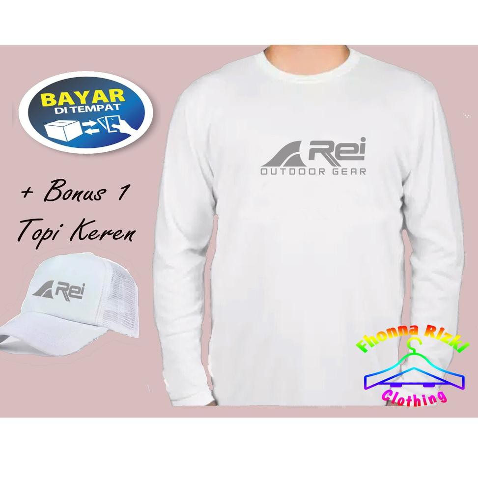 (SP CS 16F0A[) Promo... Kaos Lengan Panjang REY Silver + Topi Keren / Fhonnarizki Clothing $