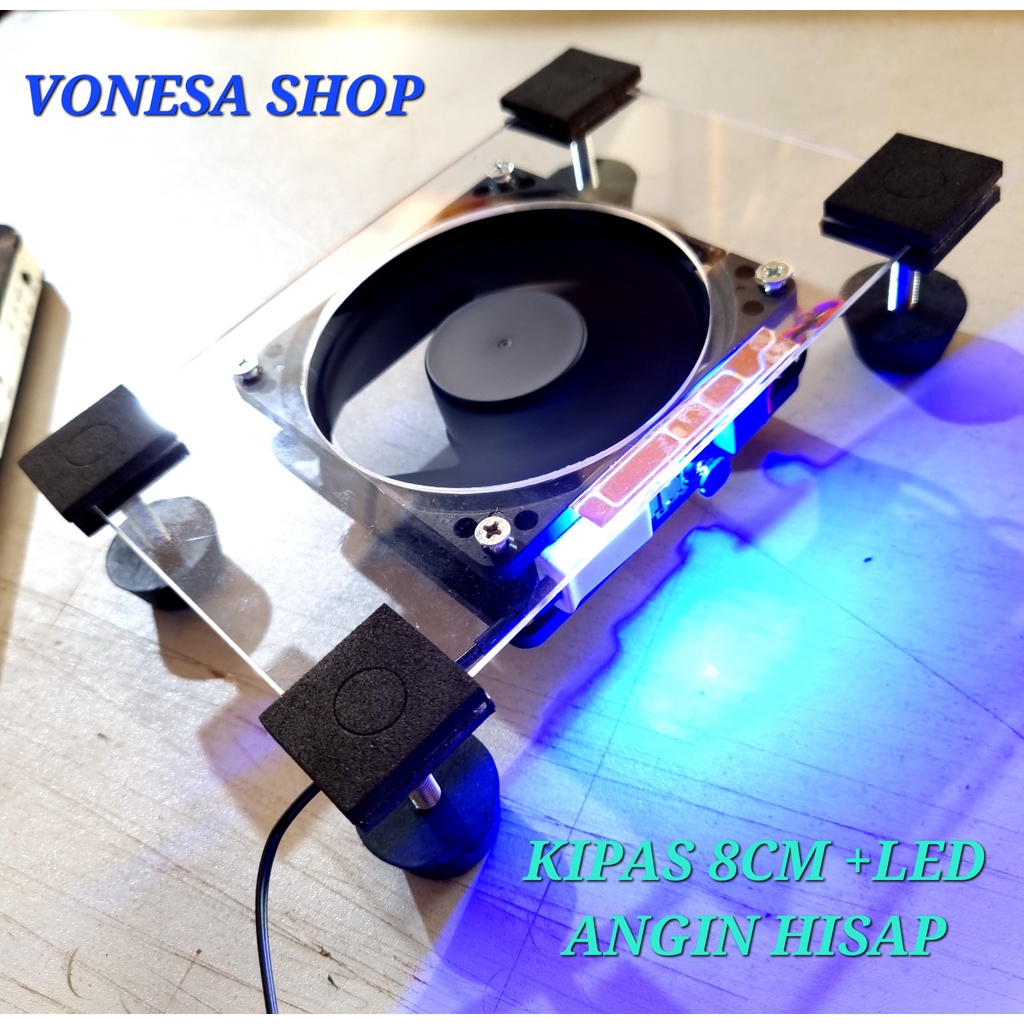 Kipas usb pendingin modem router wifi Fan 8cm dan tombol ON OFF 6000RPM cooling pad Kipas Akrilik dan LED