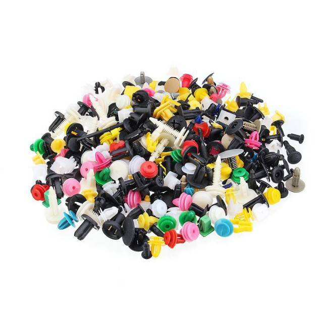 Baut Paku Rivet Murklip Bemper Dasboard Mobil 200 Pcs Universal