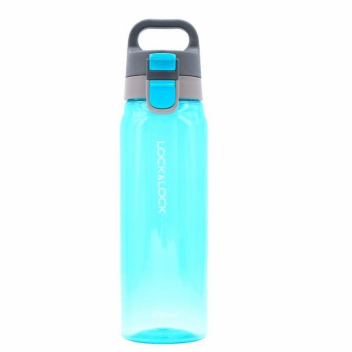 Botol Minum Viral Lock n Lock Exclusive One touch cap water bottle air 830ML Biru Botol Minum Kekini