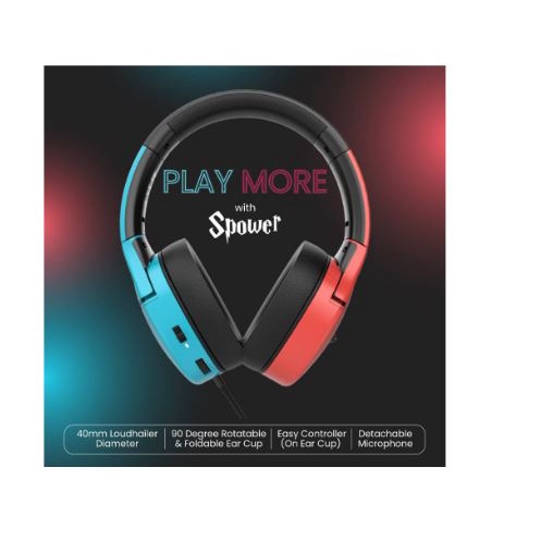 Headset gaming sades wired audio 3.5mm stereo with microphone for nitendo switch ps4 ps5 xbox pc laptop phone vr Spower S-power SA725 SA-725