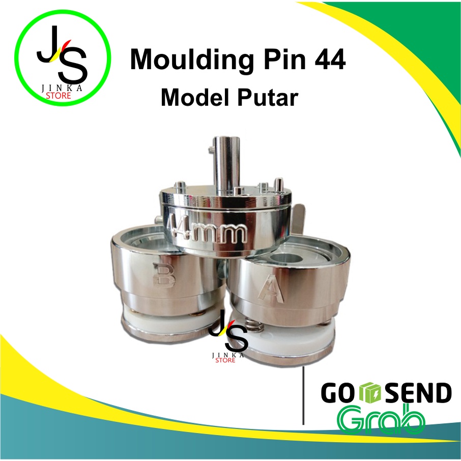 MOULDING PRESS PIN RED & SILVER TALENT UK 44mm & 58mm ORI