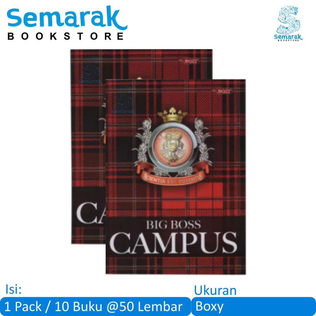 

Big Boss Campus Buku Tulis Sekolah [1 Pack / 10 Pcs @50 Lembar]