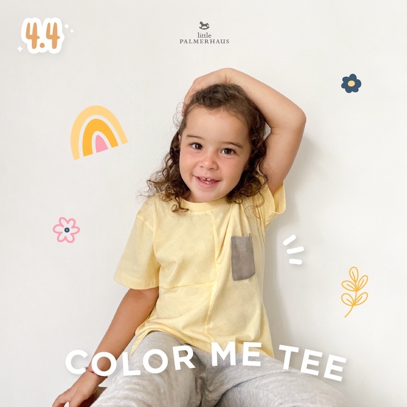 Little Palmerhaus Kids Pocket Color Mee Tee 1-5y / Kaos Anak