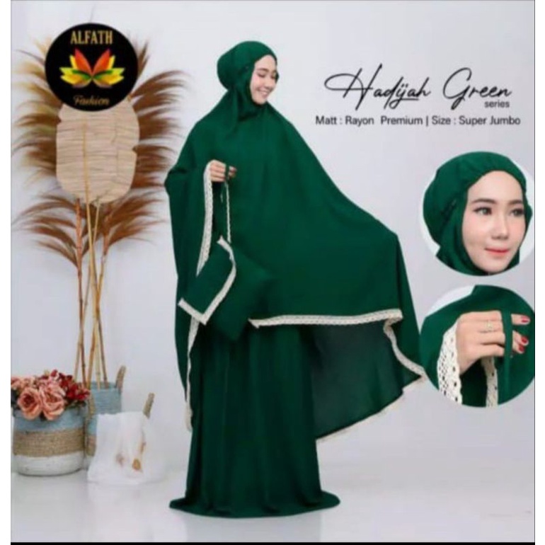 MUKENA RAYON POLOS RENDA RAJUT DEWASA