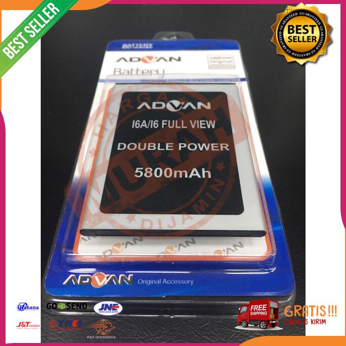 Acc Hp Baterai Advan I6A I6 Full View 5800Mah Double Power Advan