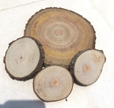 Tatakan Kayu Bulat 12cm