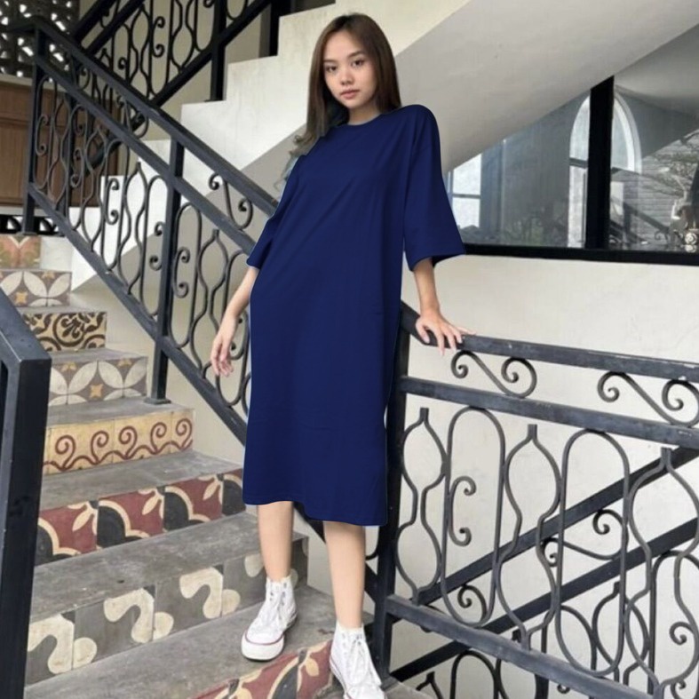 Baju Dress Oversize  Tunik  Premium Oversized Dress Tshirt polos