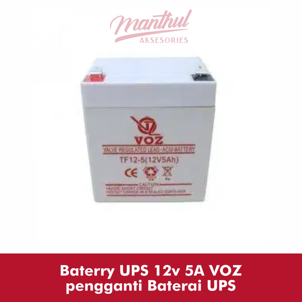 Baterry UPS 12v 5A VOZ pengganti Baterai UPS