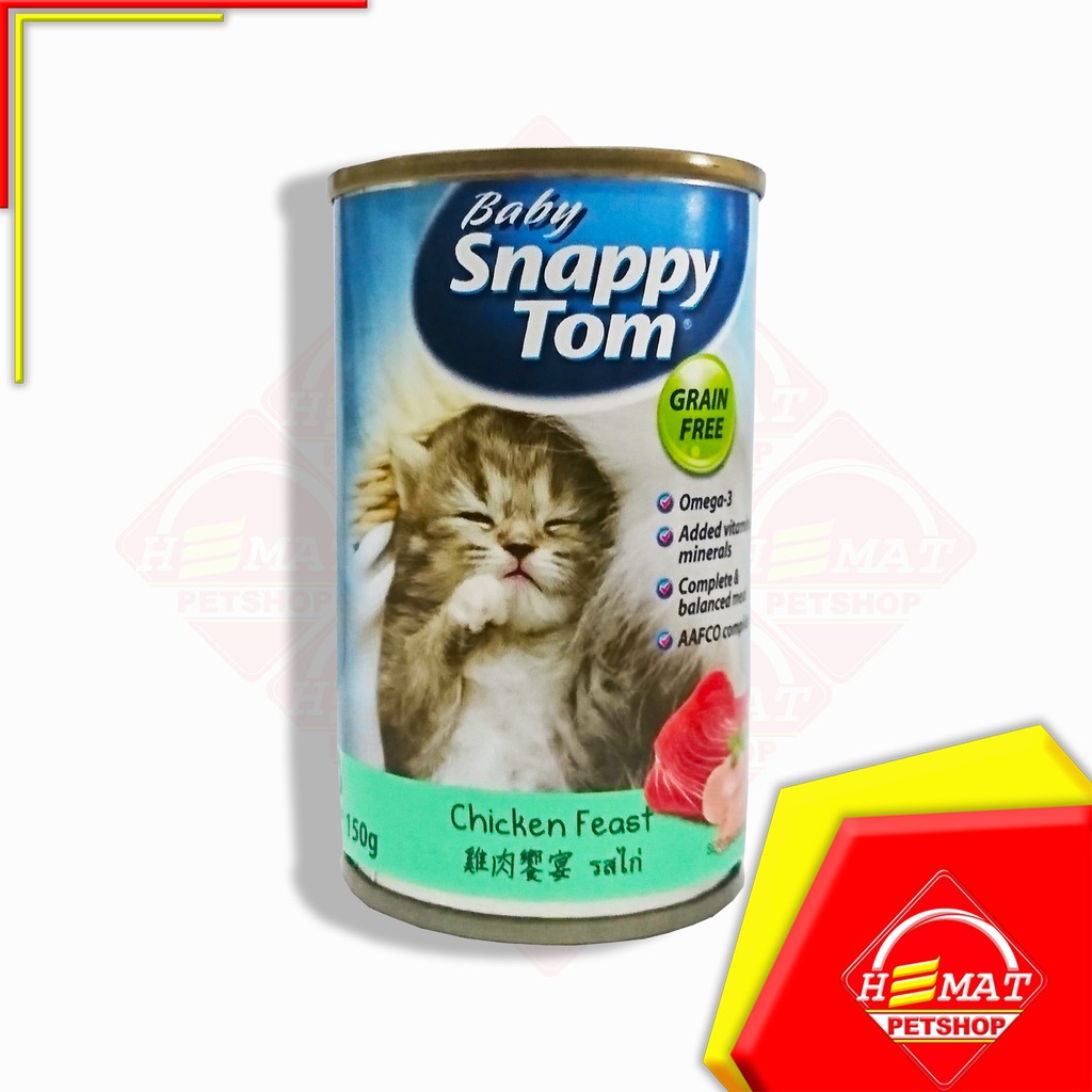 Baby Snappy Tom 150 Gram / Kaleng 150 Gram Wet Food - Tuna Feast / Makanan kucing kaleng 150 Gram