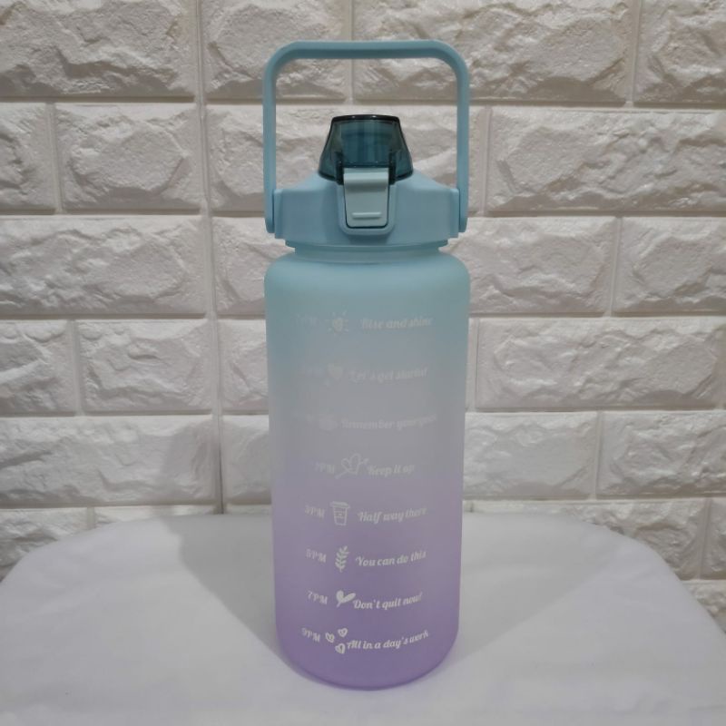 Botol minum Pastel 2 Liter - botol pastel motivasi - botol lucu - botol unik-Atas hijau