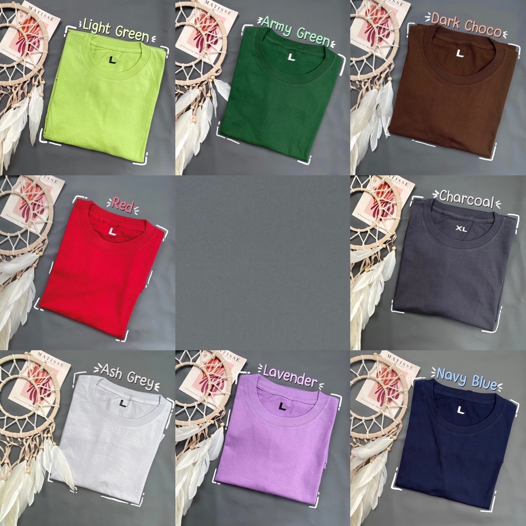 [TEBAL] KAOS POLOS COTTON COMBED 20S | PENDEK PRIA WANITA KATUN COMBED