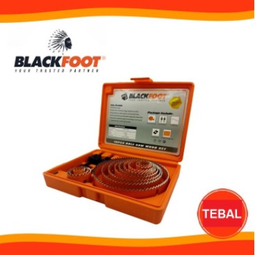 BLACKFOOT Hole Saw Holesaw Mata Bor Kayu Set 16 Pcs 19-127mm TEBALL!!