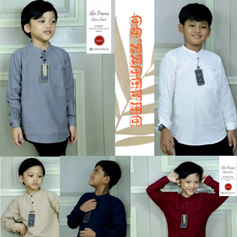 BAJU KURTA KEMEJA KOKO KEMKO ANAK KATUN ORIGINAL TERBARU LENGAN PANJANG AGERA JUNIOR 2