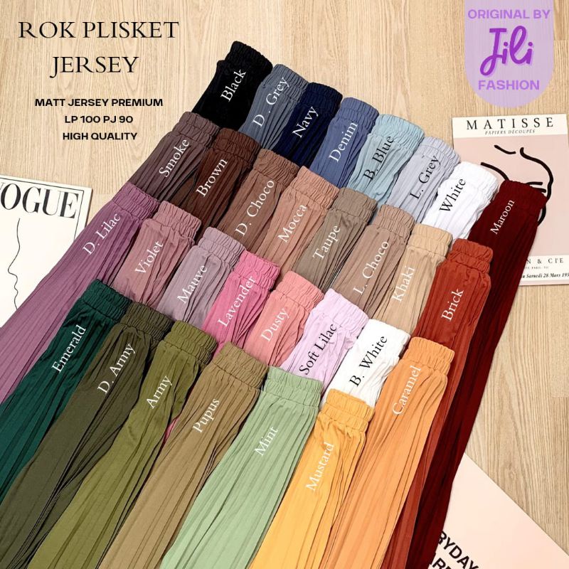 Rok Plisket Premium Ready Semua Warna