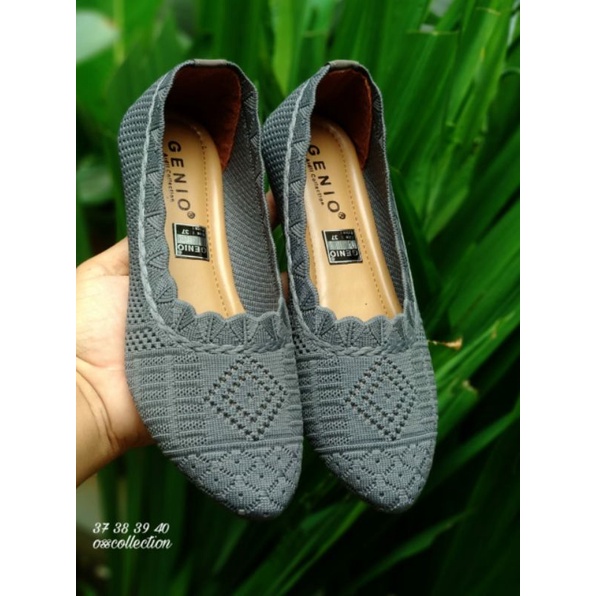 Sepatu Flat Bahan Rajut GENIO