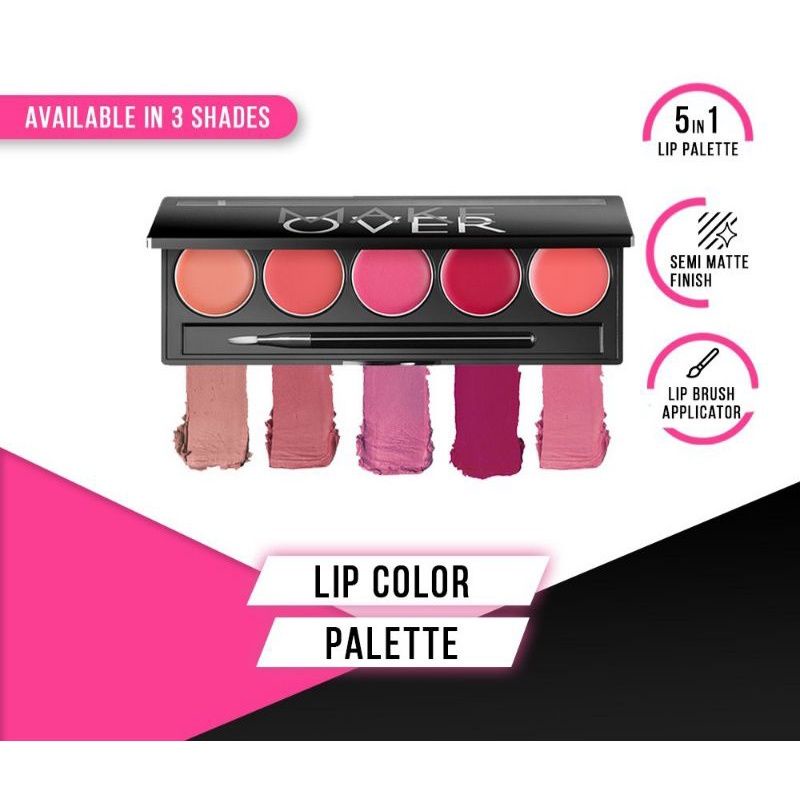 MAKE OVER Lip Color Palette 5×1.7g