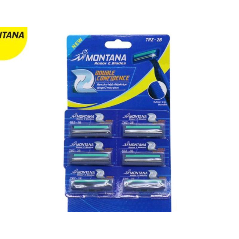 24pcs pisau cukur montana 2 mata pisau