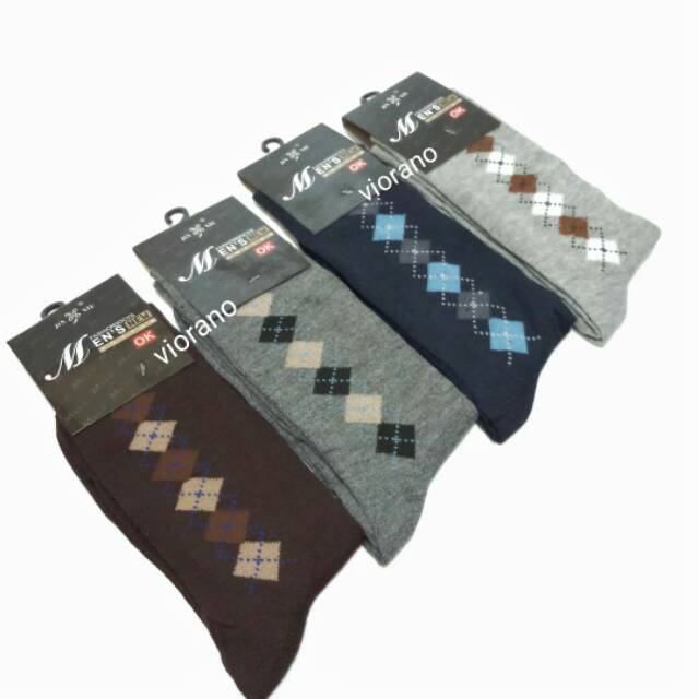 Kaos Kaki Cowok Sebetis Kerja Kantor/ Men Socks Di Atas Mata Kaki Kaus Kaki Kerja Spandex Murah Berkualitas