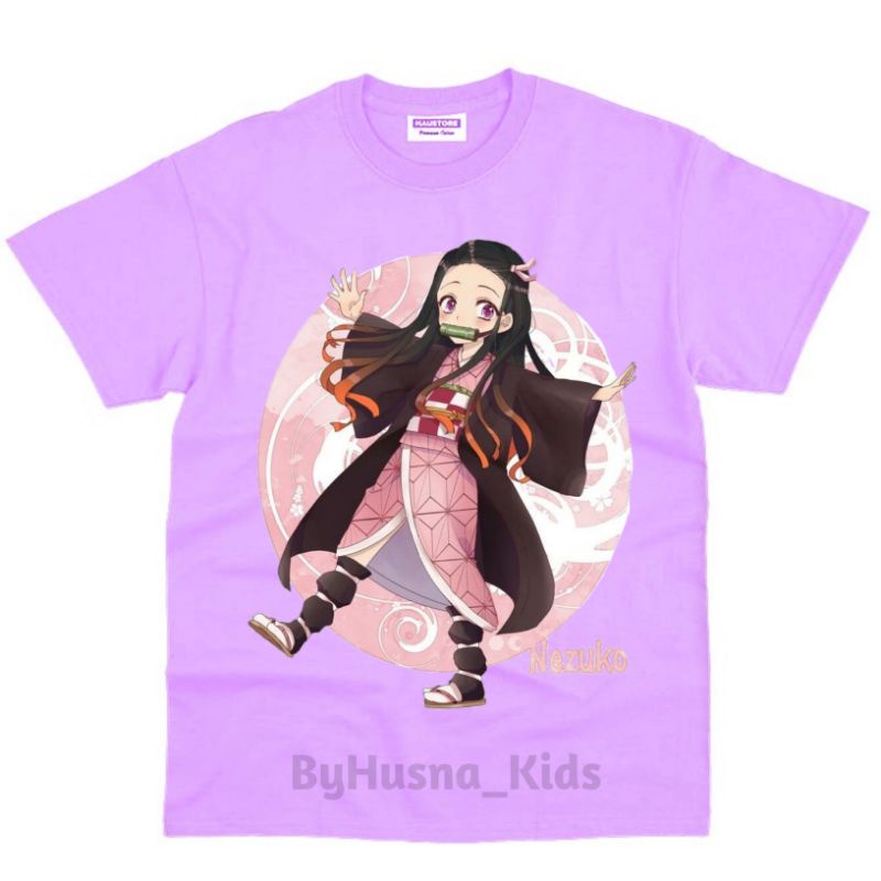 NEZUKO BAJU ANAK KAOS ANAK  NEZUKO ANIME KIMETSU NO YAIBA DEMON SLAYER BAHAN PREMIUM PAKAIN ANAK ATA