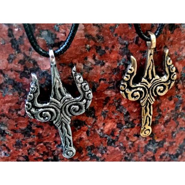 NGY.26Au22d ▪ KALUNG tali pria liontin TRISULA