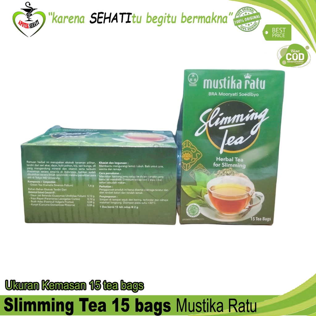 SLIMMING TEA HERBAL PELANGSING Mustika Ratu Teh Diet dan Detox