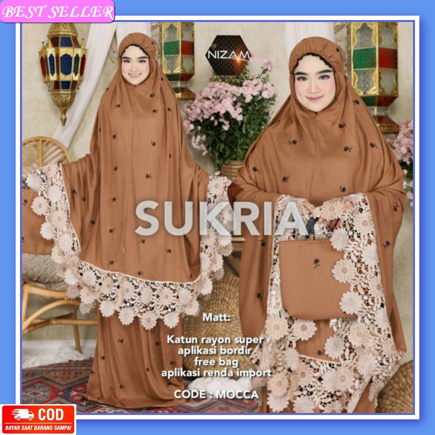 Mukena Lebaran Dewasa Terbaru 2022 Renda Santri Bordir Mewah Timbul Asli Tasikmalaya Mukena Murah Brukat Eksklusive Mukena Katun Jepang Shabby Chic Renda Mukena Seroja White Tl Mukena Wanita Sutra Paris White Tuton Wh Mu Mukena Dewasa Sukria/Sukriya/Afik