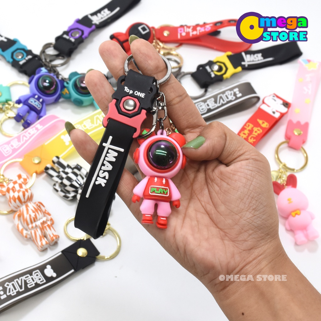 [O&amp;S] Gantungan Kunci Astronot Gantungan Tas Karakter Lucu Import Keychain Kaws-OS258