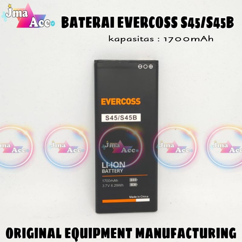 BATERAI EVERCOSS S45 S45B ORIGINAL BATTERY