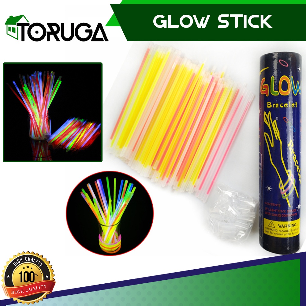 Glowing Stick Glow In The Dark Gelang Fosfor Mainan Anak Glowing Stick Konser 1 TABUNG