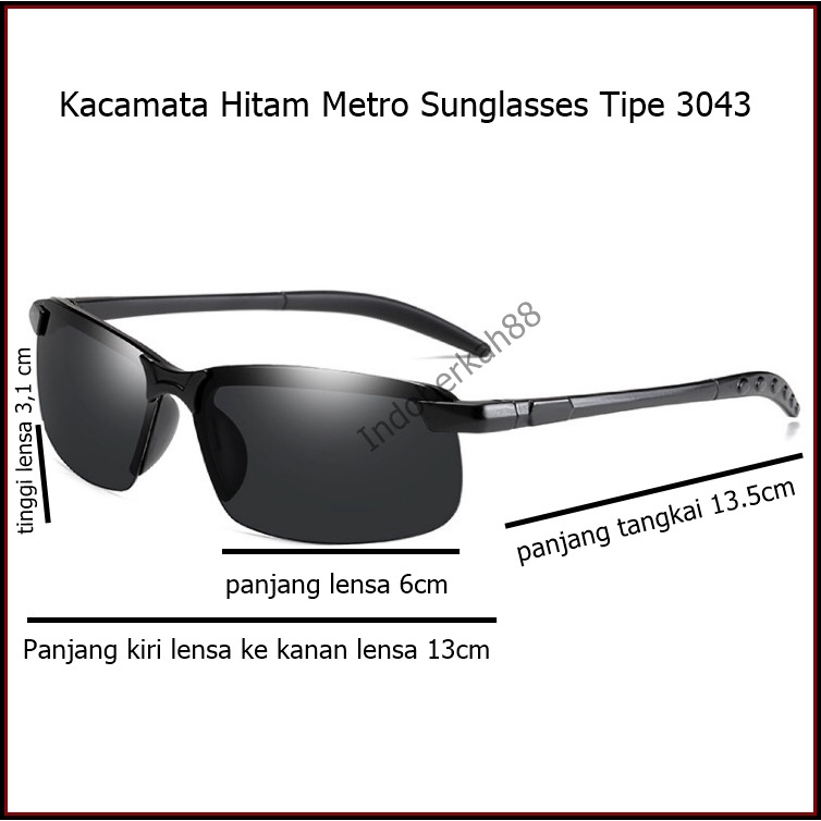 Kacamata Sunglasses Kacamata Hitam Fashion Unisex new 3043 High Quality Material Indoberkah88