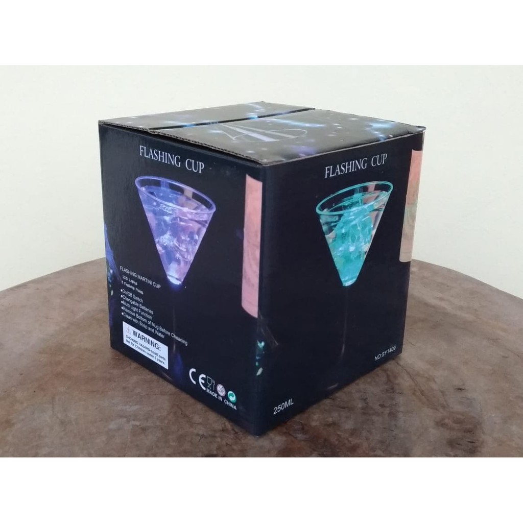 Jual GLAS CUP CAFE TINGGI FLASHING CUP , LAMPU / GELAS NYALA / MUG Low Price!