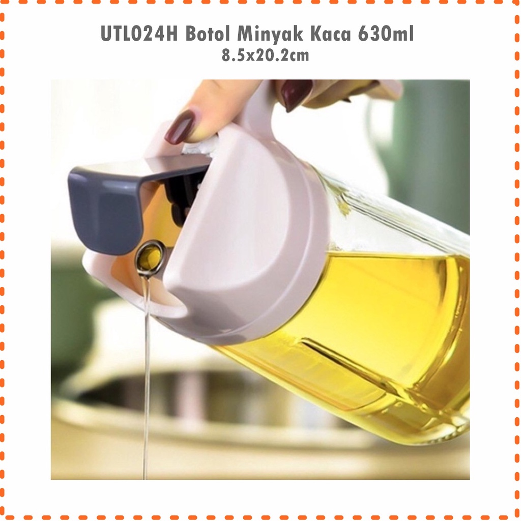 UTL024H Botol Minyak/Botol Kecap Kaca 630ml