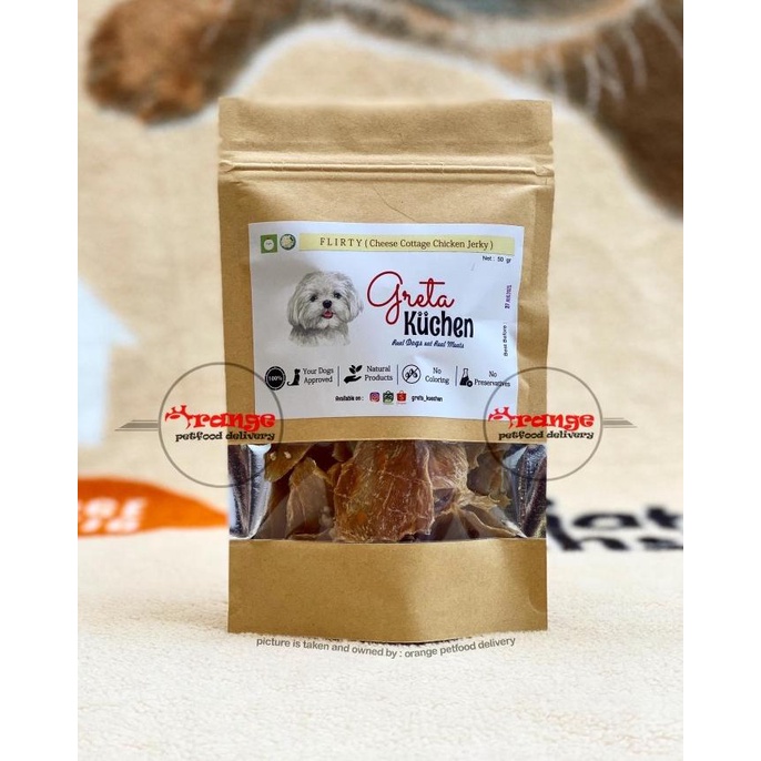 

greta kuchen FLIRTY cheese cottage chicken jerky