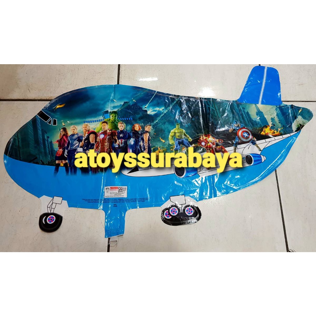 PESAWAT BIASA AVENGERS (BALON GAS/FOIL/TERBANG/KARAKTER)