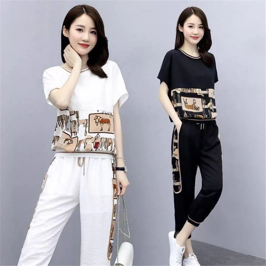Setelan Wanita Kekinian Setelan Celana Wanita One Set Stelan Celana Joger Panjang Wanita Cewek Remaja Pakaian Wanita Fashion Wanita Cewek Remaja Perempuan Import Korea Korean Style Terbaru Kekinian Murah Bahan Full Babyterry All Size M L LD 96 - 100-2