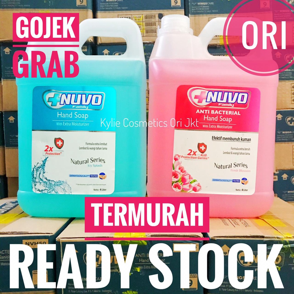 Nuvo Hand Soap / Sabun Cuci Tangan Nuvo Jerigen 4 Liter 4L Refill ORI READY Yuri Besar