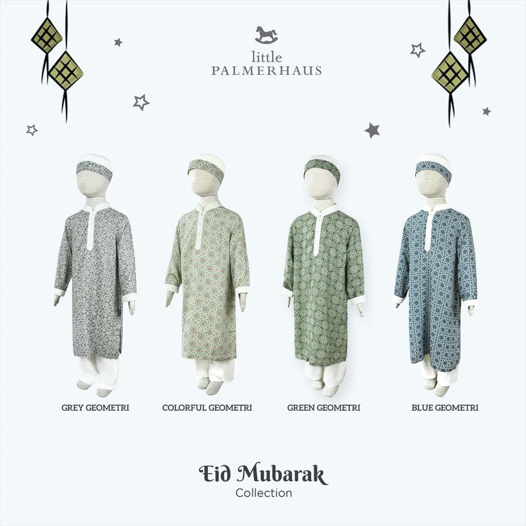 PROMO 7.7 PROMO BAJU LEBARAN SALE LAST STOK Little Palmerhaus Baju Koko + Celana + Peci / Gamis + Hijab Kaftan Aliyah Baju Lebaran Anak 0-5 Tahun