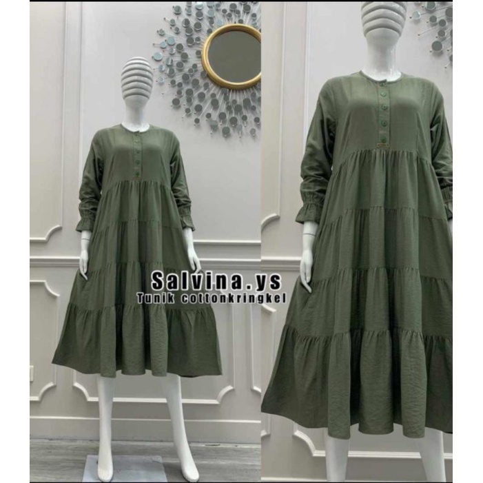 LONG TUNIK CRINGKLE SALVINA YS ORIGINAL/LONG TUNIK KRINGKEL SALVINA/AHMED STORE