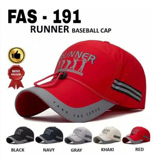 Baseball cap : RUNNER - Topi Baseball Topi Golf Topi Pancing Topi Pria Impor Quality FAS - 191